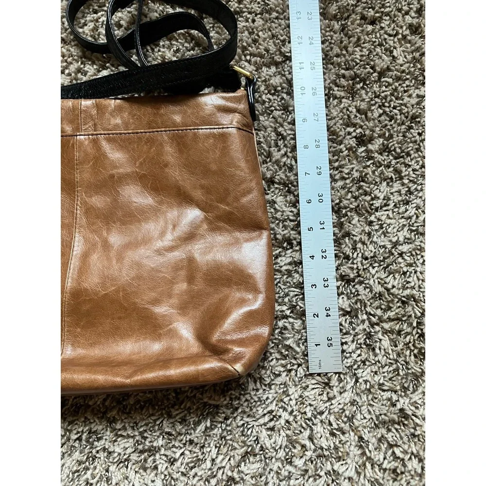 Hobo International Brown Glazed Structured Leather Crossbody